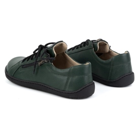 Olivier Chaussures minimalistes en cuir pieds nus pour femmes modèle 1243 vert 8
