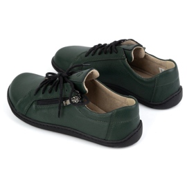 Olivier Chaussures minimalistes en cuir pieds nus pour femmes modèle 1243 vert 9