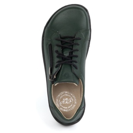 Olivier Chaussures minimalistes en cuir pieds nus pour femmes modèle 1243 vert 10