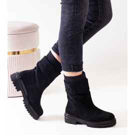 Bottines à enfiler noires avec chaussette Ralia 2