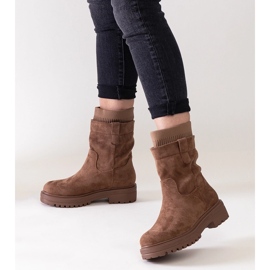 Bottines à enfiler marron avec chaussette Ralia brun 1