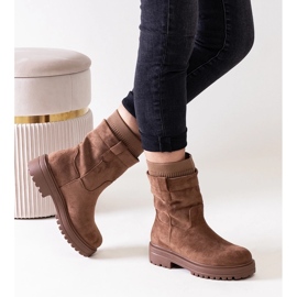 Bottines à enfiler marron avec chaussette Ralia brun 2