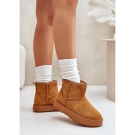 Bottes de neige à plateforme pour femmes en daim écologique Camel Atteria brun 6