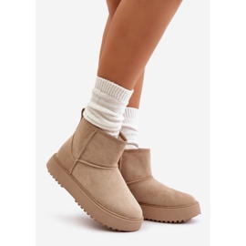 Bottes de neige à plateforme pour femmes en suède écologique Beige Atteria 1 Bottes de neige à plateforme pour femmes en suède écologique Beige Atteria 1
