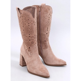 Strokes Bottines à talons ajourées kaki brun 2