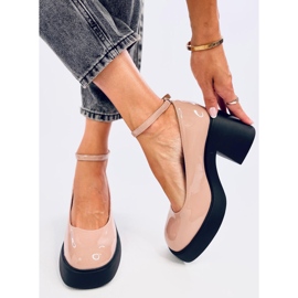 Escarpins à talons larges Termet kaki beige 1