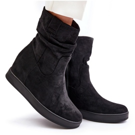 Bottines à tige volantée et coin caché, Noir Zinradea le noir 9