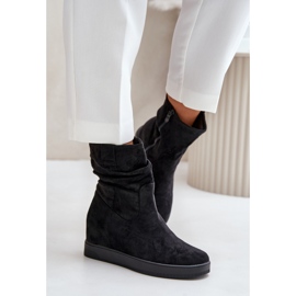 Bottines à tige volantée et coin caché, Noir Zinradea le noir 3