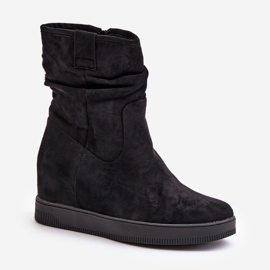 Bottines à tige volantée et coin caché, Noir Zinradea le noir 4