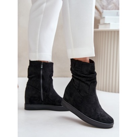 Bottines à tige volantée et coin caché, Noir Zinradea le noir 6