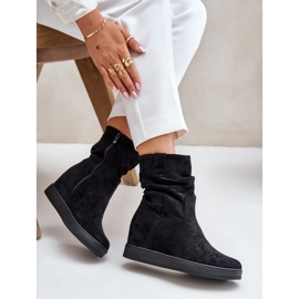 Bottines à tige volantée et coin caché, Noir Zinradea le noir 7