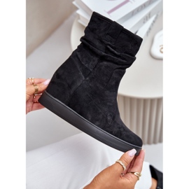 Bottines à tige volantée et coin caché, Noir Zinradea le noir 8