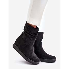 Bottines à tige volantée et coin caché, Noir Zinradea le noir 1