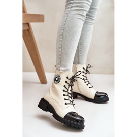 Bottes Worker Avec Fermeture Éclair, Isolées Beige et Noir Soratta 2