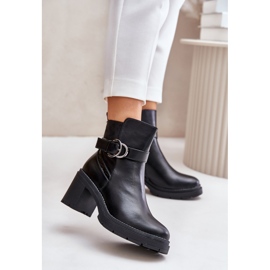 Bottes à talons hauts pour femmes, chaudes, zippées, noires Inabelle le noir 2