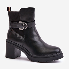 Bottes à talons hauts pour femmes, chaudes, zippées, noires Inabelle le noir 4