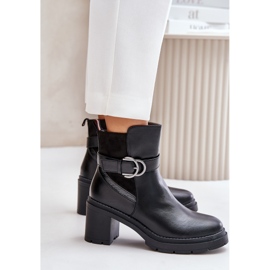 Bottes à talons hauts pour femmes, chaudes, zippées, noires Inabelle le noir 5