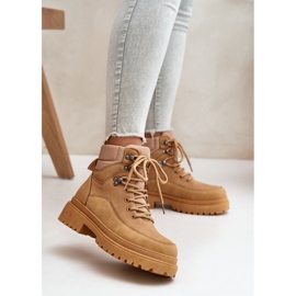 Bottines à lacets Camel Rabaria pour femme brun 2
