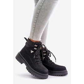 Bottines Trapper Femme À Lacets Noir Rabaria le noir 1
