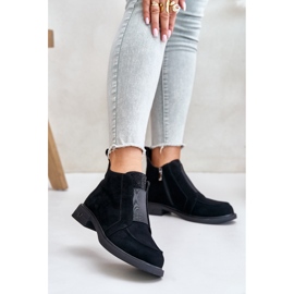 S.Barski Bottines basses en daim sur talons plats isolées D&amp;A JC42-23 Noir le noir 3