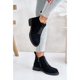 S.Barski Bottines basses en daim sur talons plats isolées D&amp;A JC42-23 Noir le noir 7