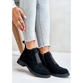 S.Barski Bottines basses en daim sur talons plats isolées D&amp;A JC42-23 Noir le noir 9