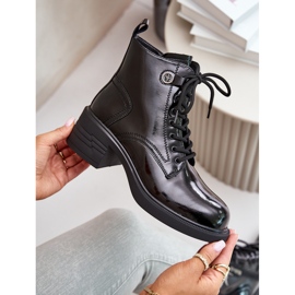 S.Barski Bottines en cuir verni isolées D&amp;A JC42-78 Noir 2