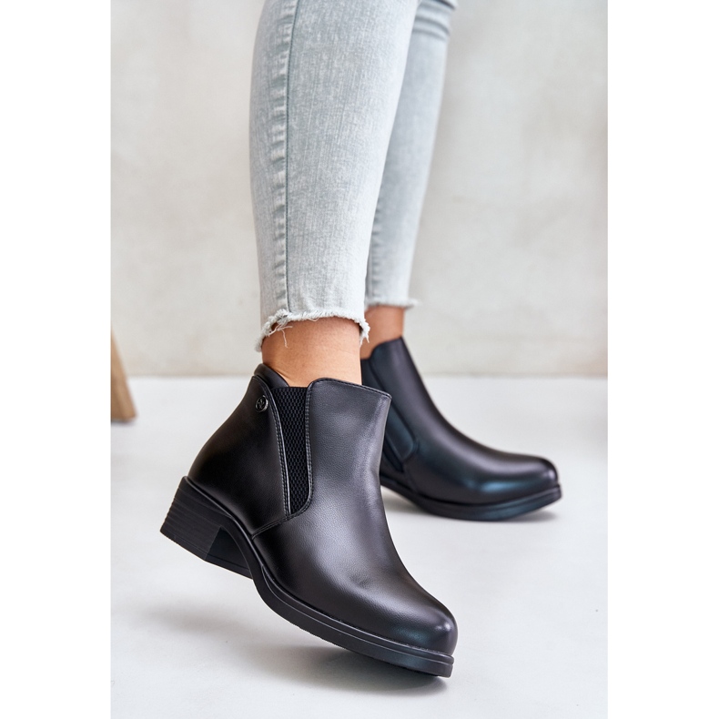 Bottines basses avec fourrure, Vinceza 85150 Noir le noir 2