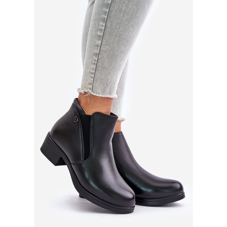 Bottines basses avec fourrure, Vinceza 85150 Noir le noir 1