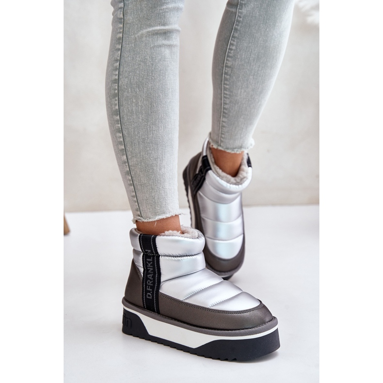 Bottes de neige basses à semelle épaisse D.Franklin DFSH371010 Argent gris 2