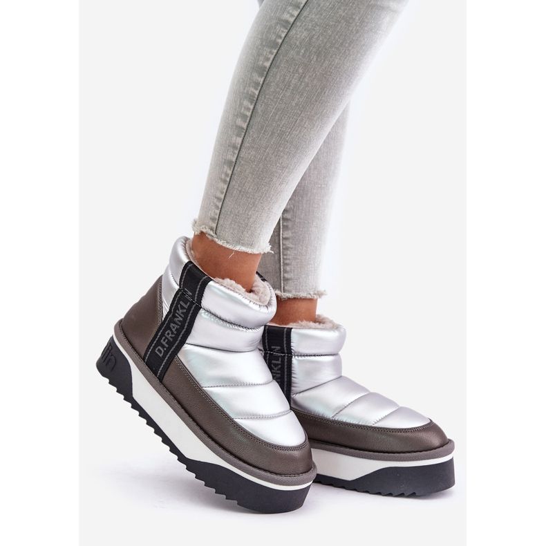 Bottes de neige basses à semelle épaisse D.Franklin DFSH371010 Argent gris 1