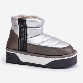 Bottes de neige basses à semelle épaisse D.Franklin DFSH371010 Argent gris 4
