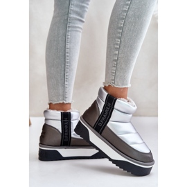 Bottes de neige basses à semelle épaisse D.Franklin DFSH371010 Argent gris 3