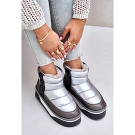 Bottes de neige basses à semelle épaisse D.Franklin DFSH371010 Argent gris 8