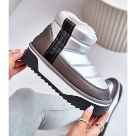 Bottes de neige basses à semelle épaisse D.Franklin DFSH371010 Argent gris 9