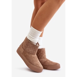 Bottes de neige avec fermeture éclair isolées avec fourrure Big Star OO274A524 Beige 1