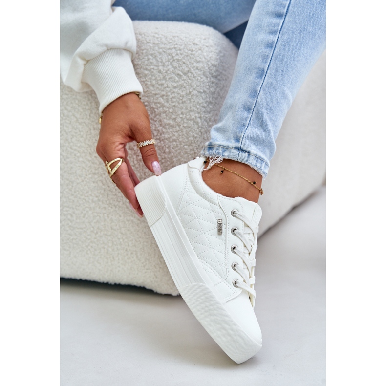Baskets à plateforme isolées pour femmes Big Star OO274A464 Blanc 2