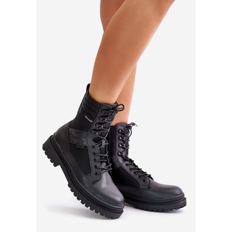 Bottes isolées en cuir pour hommes Big Star OO174164 noir 1