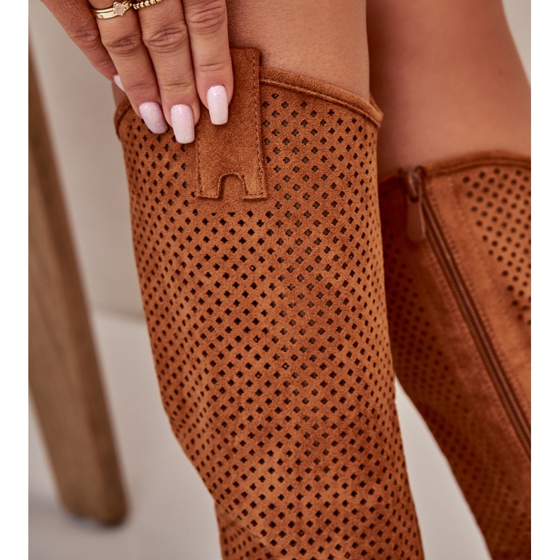 Bottines Ajourées Femme Camel S.Barski HY42-139 brun 4