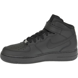 Nike Air Force 1 Mid Gs W 314195-004 chaussures le noir 1