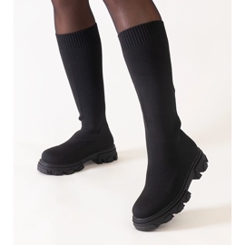 Bottines plateforme Nazira noires le noir 1