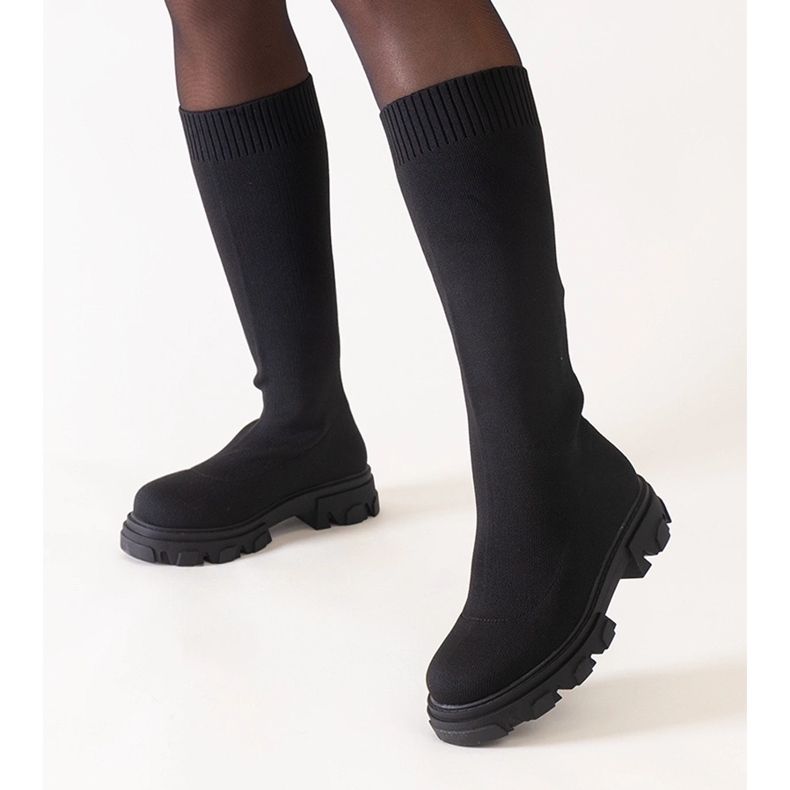 Bottines plateforme Nazira noires 1