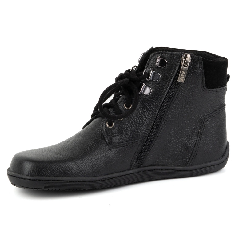 Olivier Chaussures d'hiver en cuir minimalistes pour femmes, pieds nus, 1262 noir 1