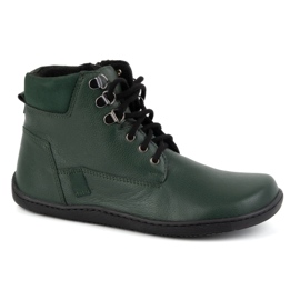 Olivier Chaussures d'hiver minimalistes en cuir pour femmes, pieds nus, 1262 vert 1