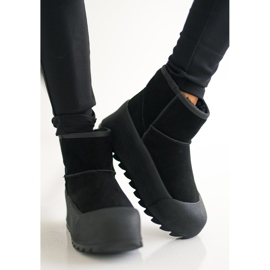 Bottes de neige isolées en daim sur la plateforme Big Star OO274A213 Noir le noir 3