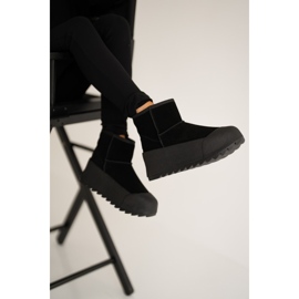 Bottes de neige isolées en daim sur la plateforme Big Star OO274A213 Noir le noir 5