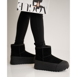Bottes de neige isolées en daim sur la plateforme Big Star OO274A213 Noir le noir 6
