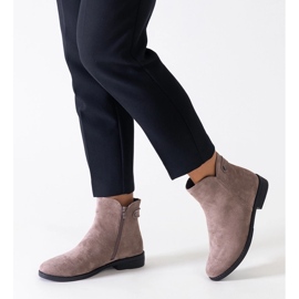 Bottines classiques marron en éco-daim Pereia brun 2