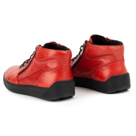Kampol Chaussures cuir homme isolées 120KAM rouge 4