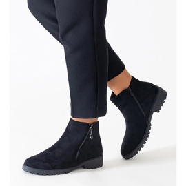 Bottines en éco-daim noires par Branda le noir 2
